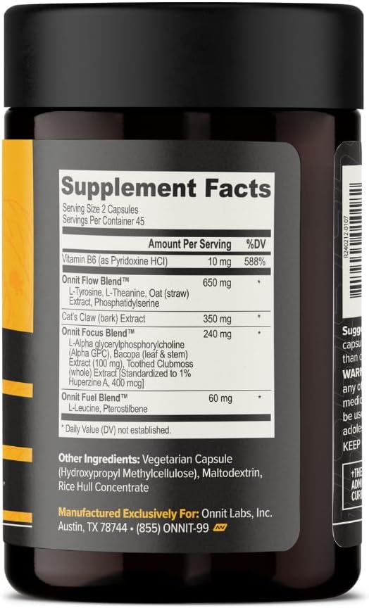 ONNIT Alpha Brain Nootropic Brain Supplement for Men &amp; Women