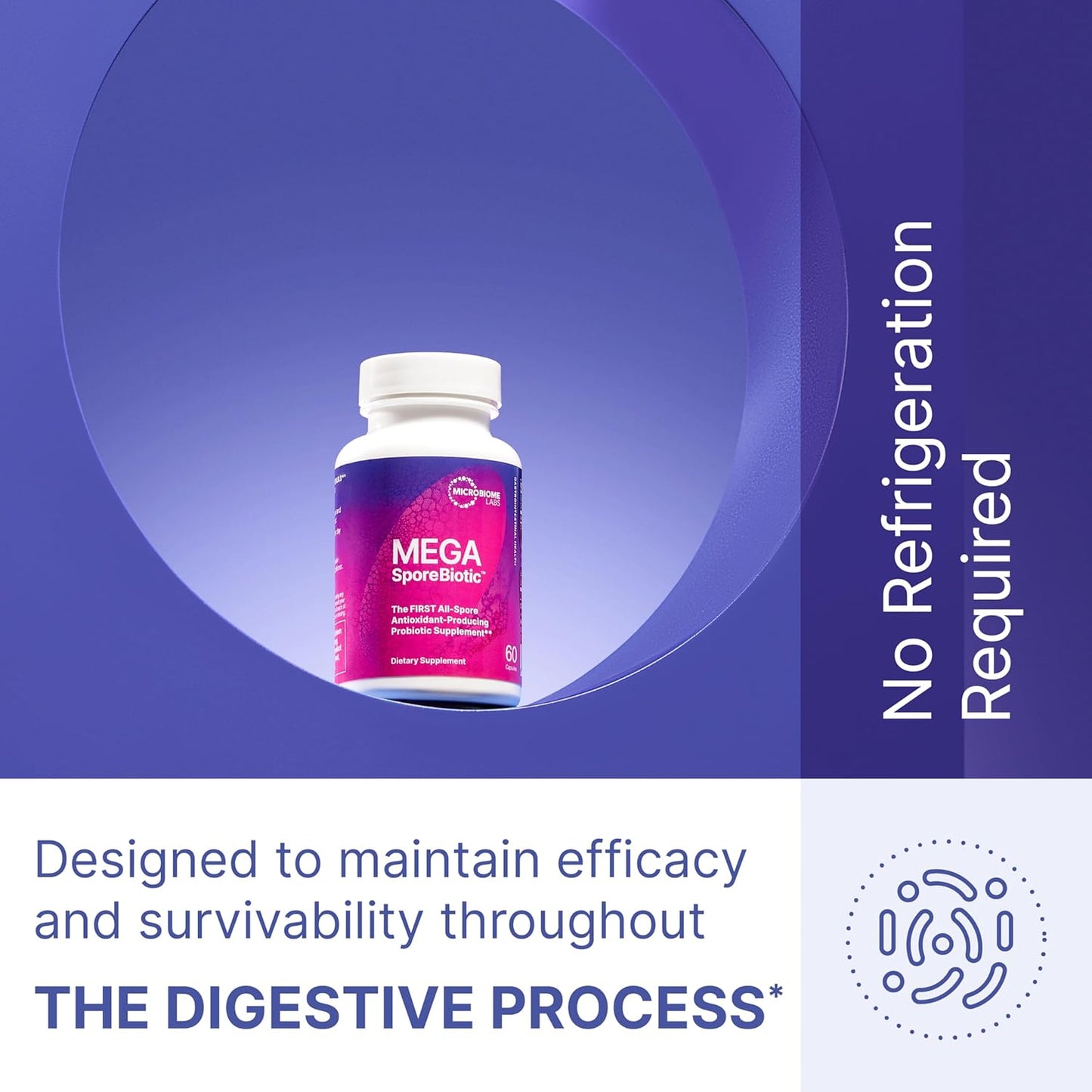 Microbiome Labs MegaSporeBiotic Probiotics for Women & Men (60 Capsules)