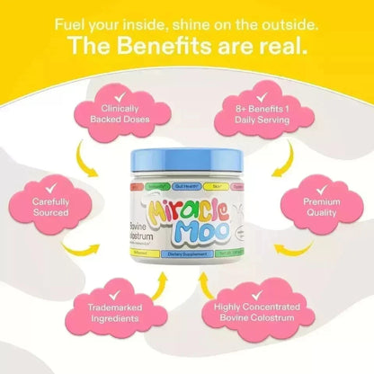Miracle Moo Colostrum Supplement for Gut Health