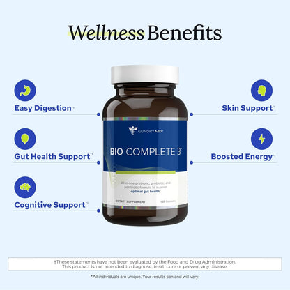 Gundry MD® Bio Complete 3, 3-in-1 Probiotics for Gut Health 30 Day Supply