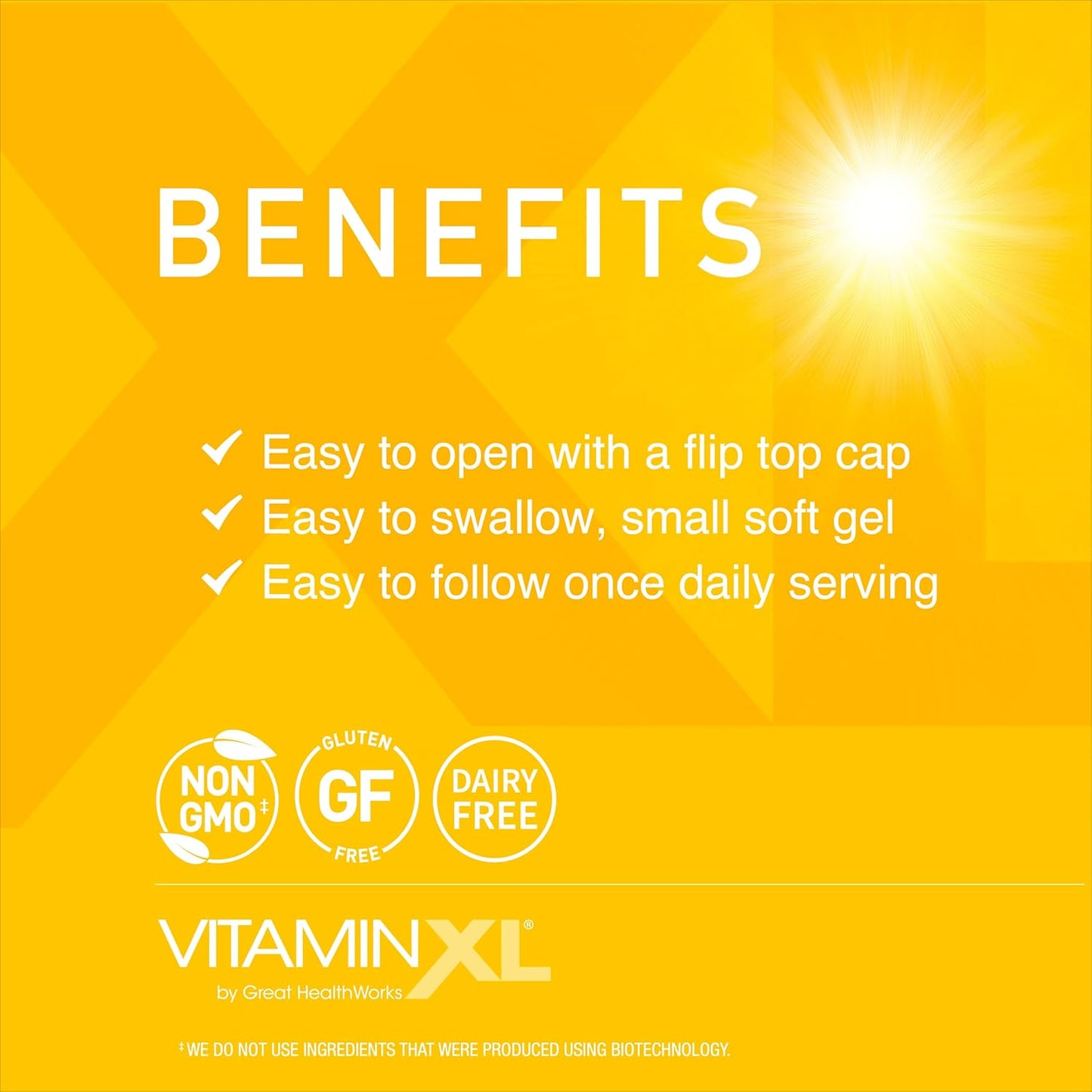OmegaXL VitaminXL D3 High Potency Daily Vitamin D 5000 IU 125mcg Immune Support Supplement