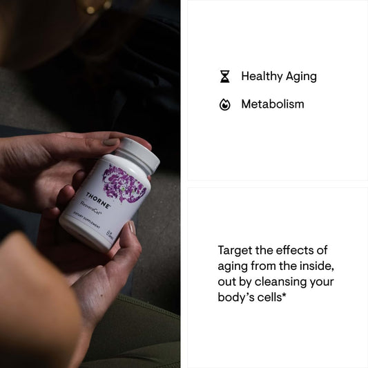 THORNE ResveraCel - Nicotinamide Riboside with Quercetin Phytosome and Resveratrol -  60 Capsules - 30 Servings