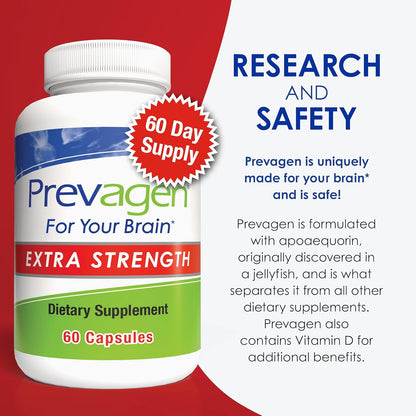 Prevagen Extra Strength 20mg, 60 Capsules |1 Pack