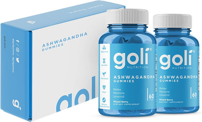 Goli Ashwagandha &amp; Vitamin D Gummy 60 Count (Pack of 2)