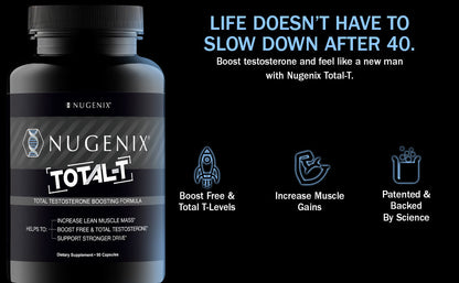 Nugenix Total-T - Free and Total Testosterone Booster, 90 Count