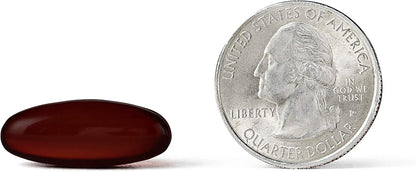 Megared Omega-3 Fish &amp; Krill Oil Supplement 900mg - Heart, Joint, Brain and Eye Supplement, Red, 60 Count