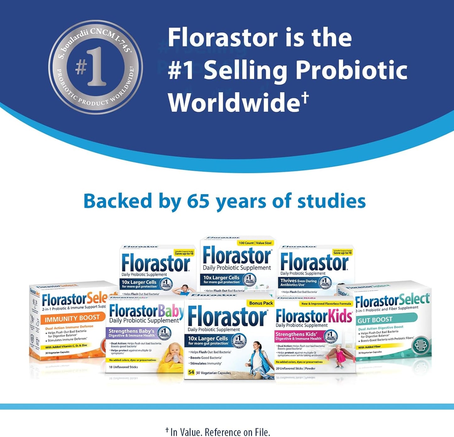 Florastor Probiotics for Digestive and Immune Health, 100 Capsules, Probiotics for Women &amp; Men