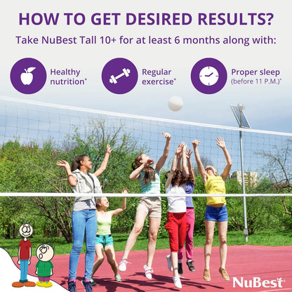 NuBest Tall 10+ Premium Bone Strength Formula | 60 Capsules | 1 Month Supply