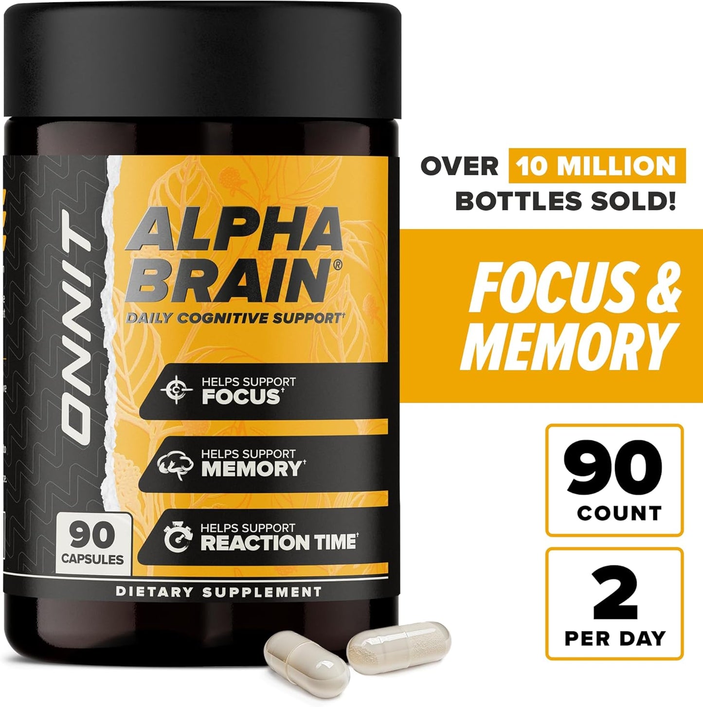 ONNIT Alpha Brain Nootropic Brain Supplement for Men &amp; Women