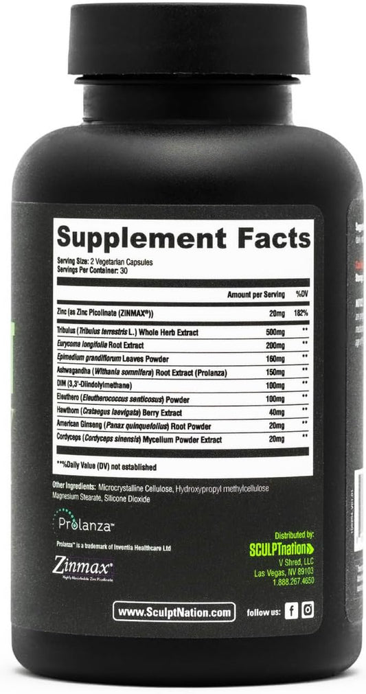Sculpt Nation by V Shred Test Boost Max - Testosterone Supplement for Men