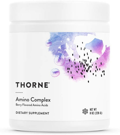THORNE Multi-Vitamin Elite AM & PM (180 Capsules) &amp; Amino Complex (Berry, 8 Oz) Bundle