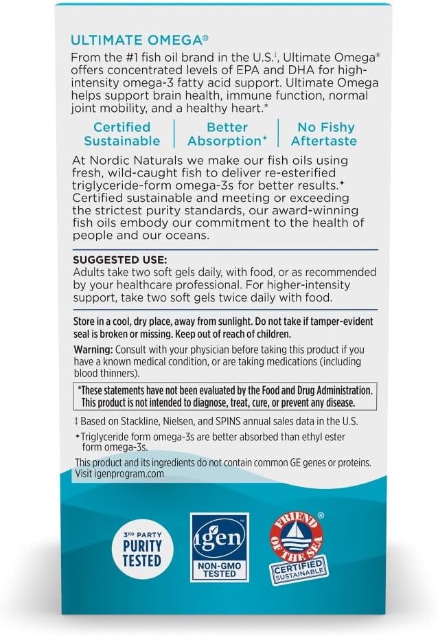 Nordic Naturals Ultimate Omega, Lemon Flavor