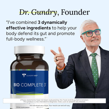 Gundry MD® Bio Complete 3, 3-in-1 Probiotics for Gut Health 30 Day Supply