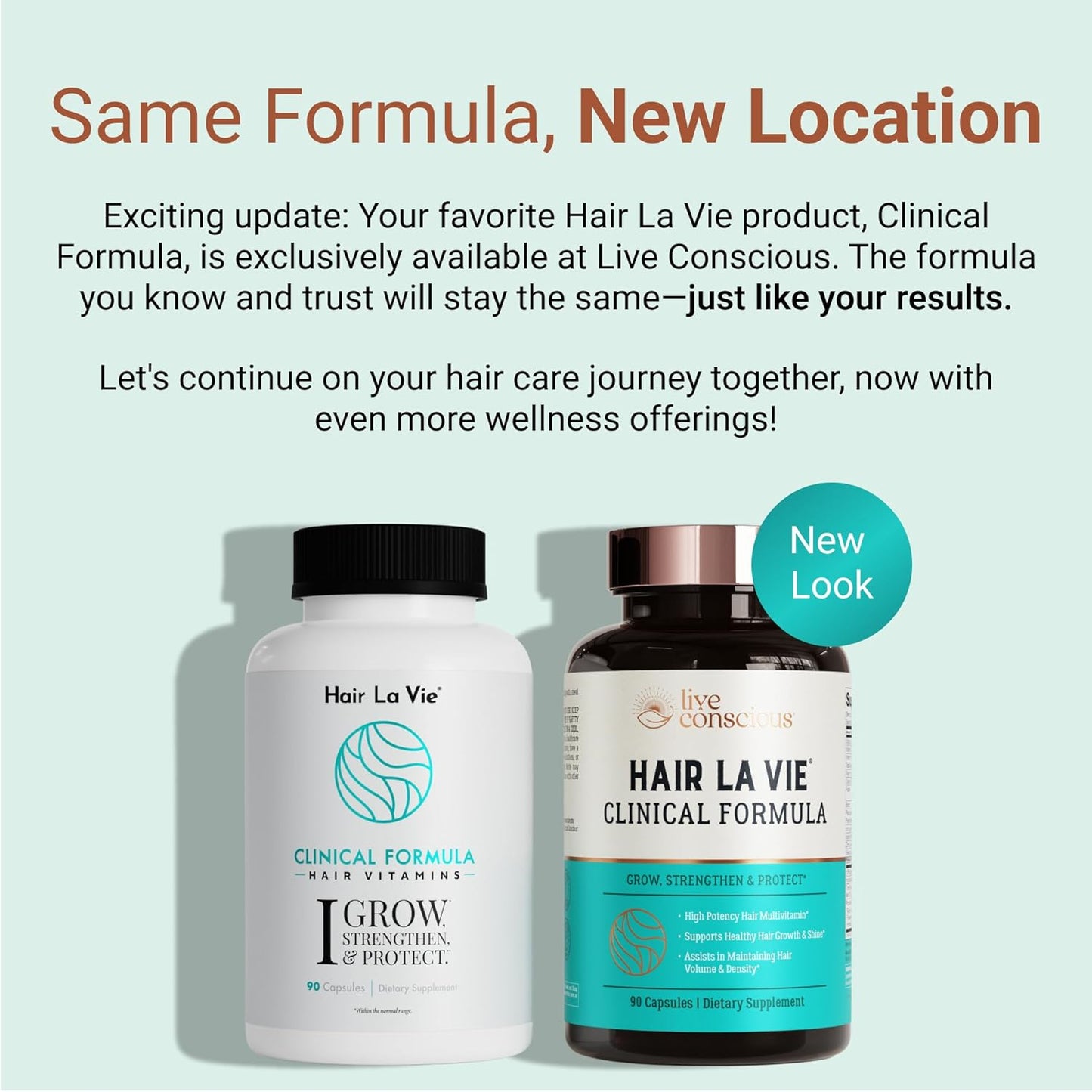 Hair La Vie Live Conscious Clinical Formula Hair Growth Vitamins for Women and Men