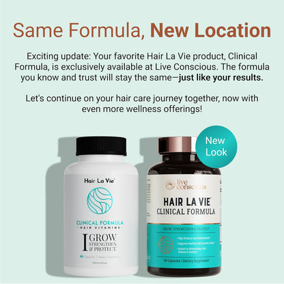Hair La Vie Live Conscious Clinical Formula Hair Growth Vitamins for Women and Men
