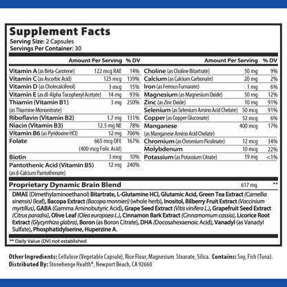 Stonehenge Health Dynamic Brain Supplement - 60 Count