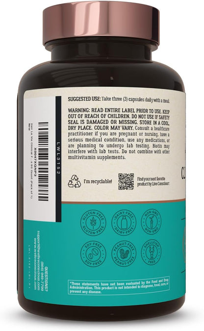 Hair La Vie Live Conscious Clinical Formula Hair Growth Vitamins for Women and Men