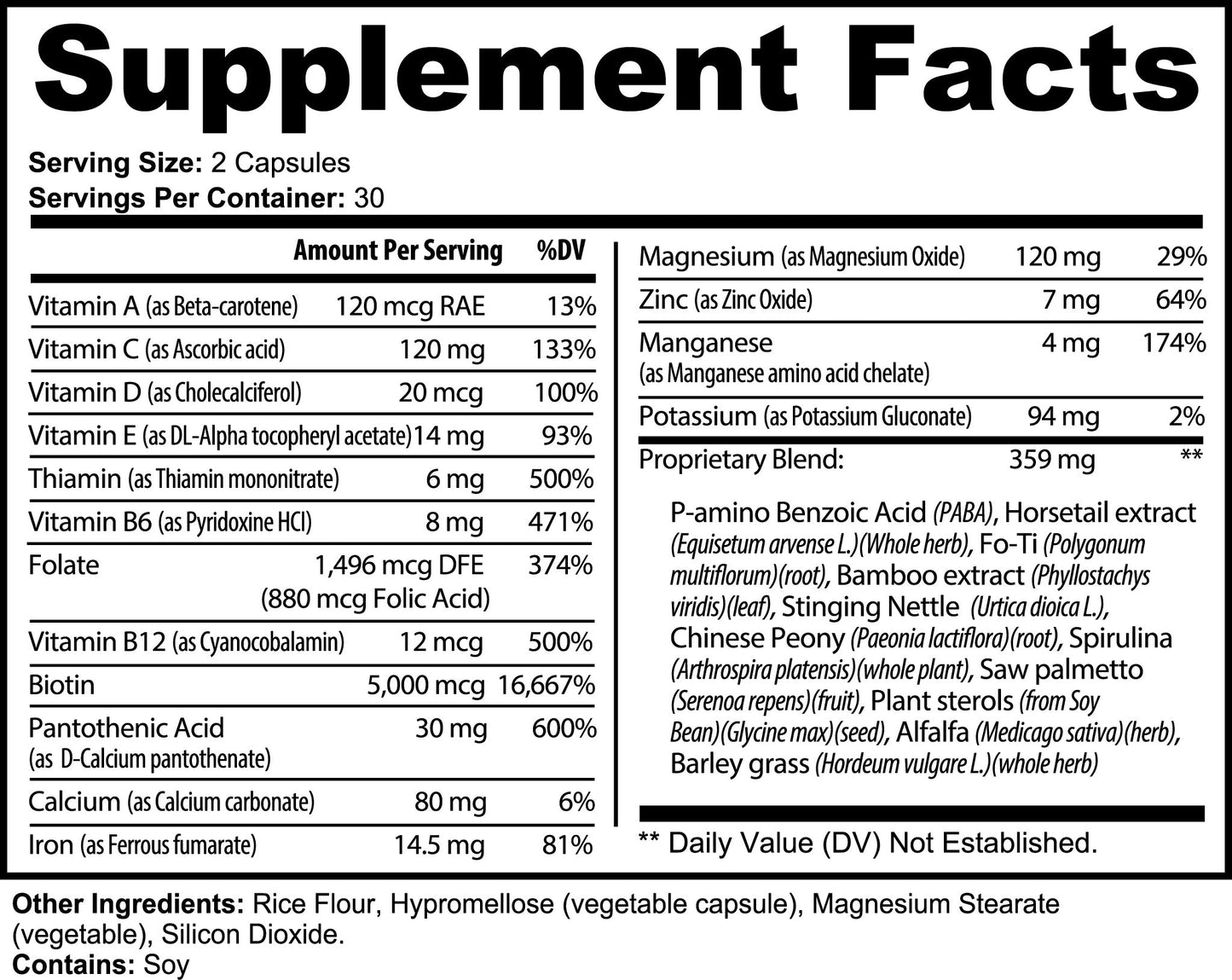 Vendercart HAIR, SKIN, NAILS SUPPLEMENTS