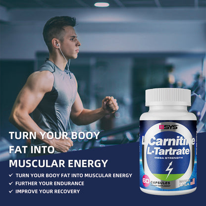 BSYS L-Carnitine L-Tartrate 60 Counts Capsules